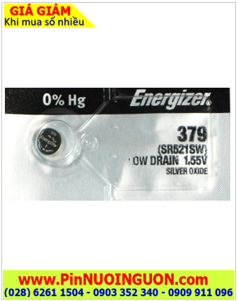 Pin SR521SW _Pin 379; Pin đồng hồ Energizer SR521SW 379 Silver Oxide 1.55v _Made in USA